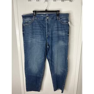 Old Navy Women's Extra High Rise Sky-Hi Straight Ankle Jeans Blue NEW ~ Size 20